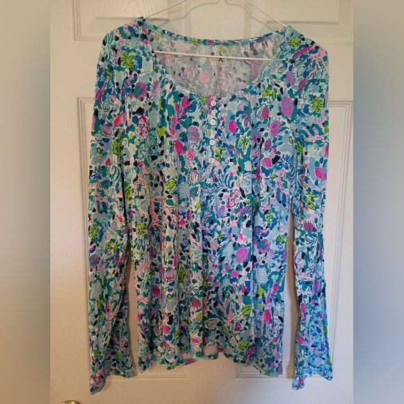 Lilly Pulitzer PJ Set Top XXL Bottom L - Picture 2 of 10